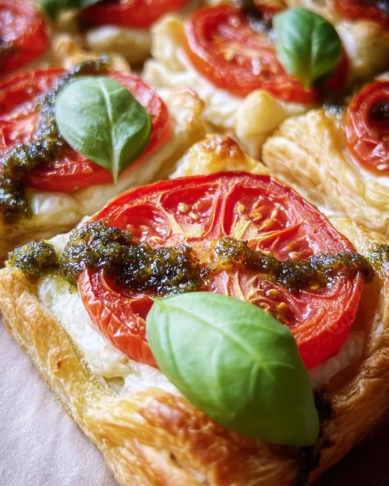 Blätterteig-Tomaten-Quadrate