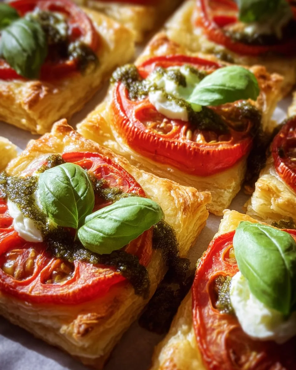 Blätterteig-Tomaten-Quadrate
