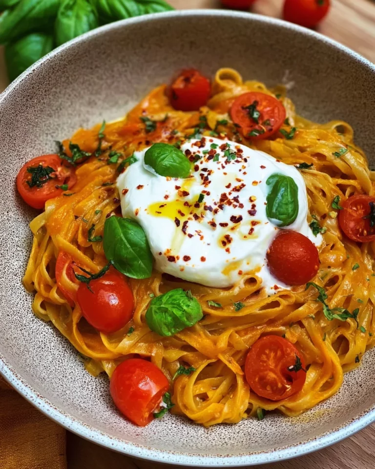 Burrata Pasta mit Kirschtomaten