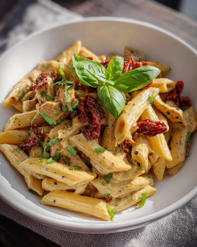 Einfache vegane Marry Me Chicken Pasta