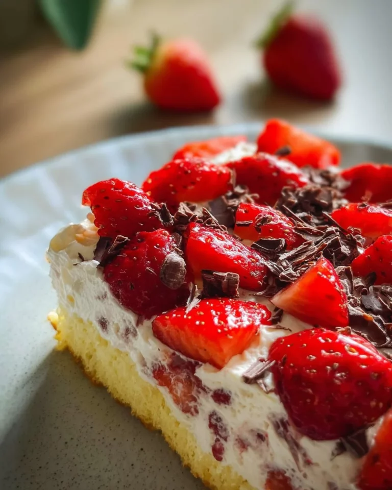 Erdbeere Stracciatella Kuchen
