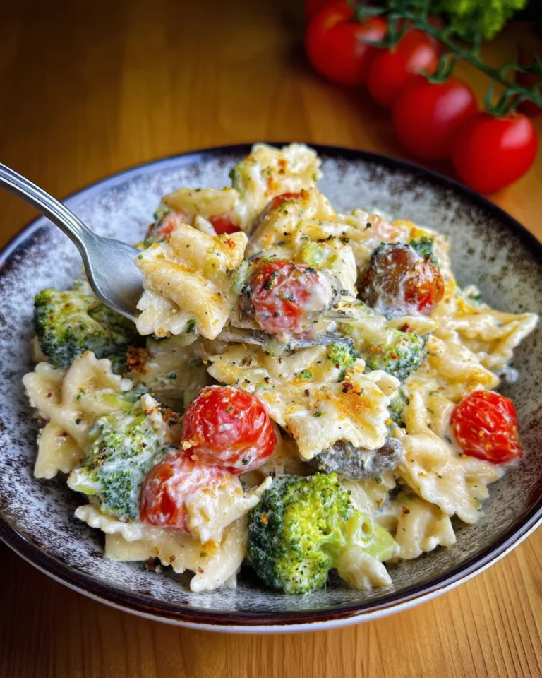 Feta Pasta mit Brokkoli und Tomaten