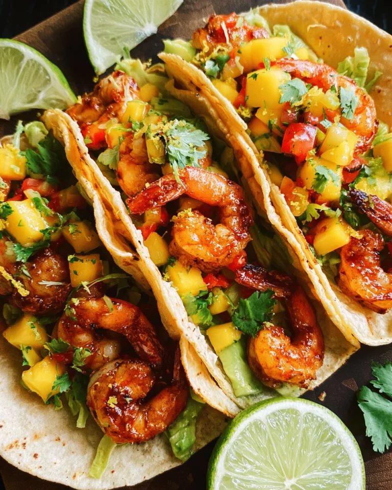 Garnelen Tacos mit Mango-Avocado-Salsa