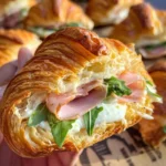 Gefüllte Croissants (herzhaftes Blätterteig Rezept)