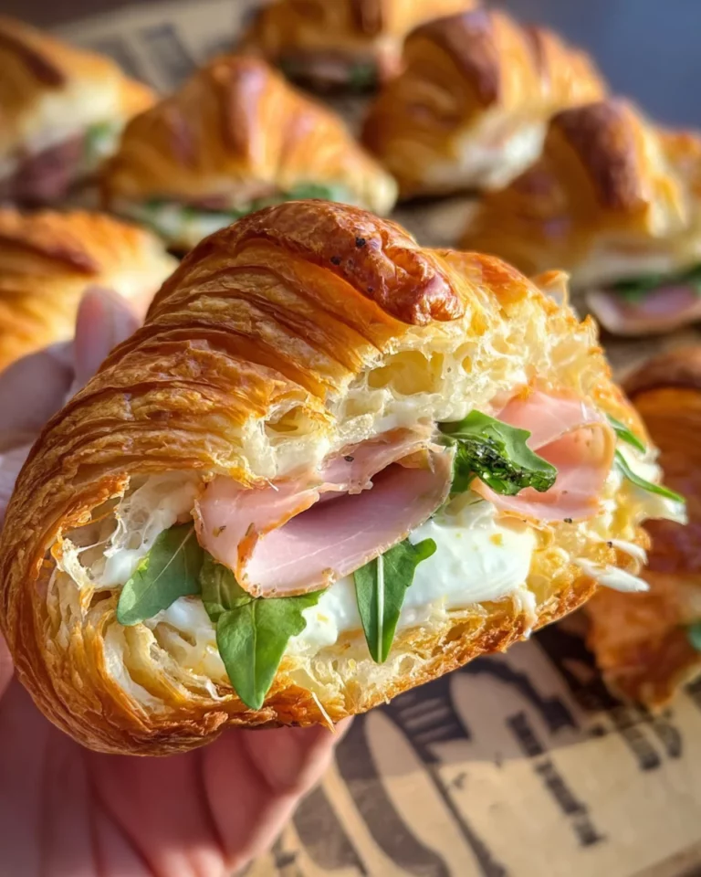 Gefüllte Croissants (herzhaftes Blätterteig Rezept)