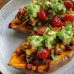 Gefüllte Süßkartoffel Mexican Style