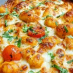 Gnocchi Auflauf mit Tomate und Mozzarella