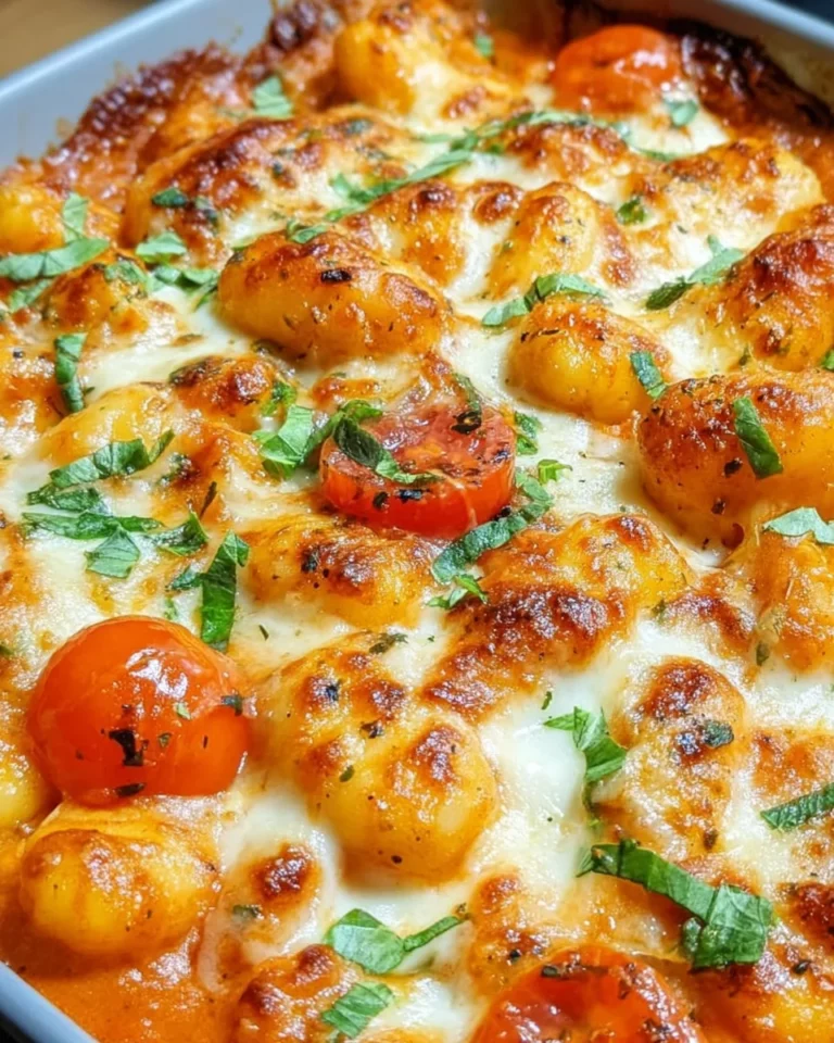 Gnocchi Auflauf mit Tomate und Mozzarella