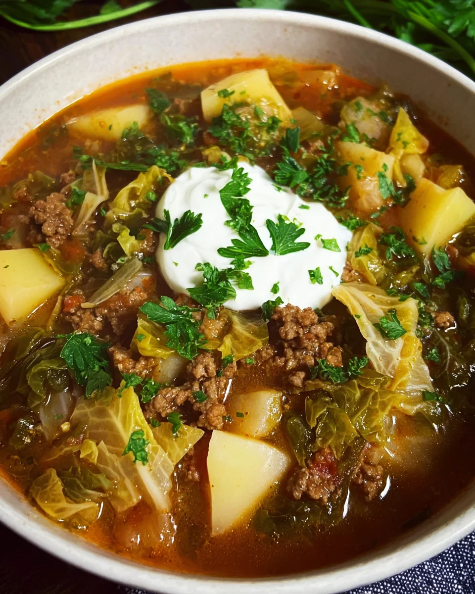 Hackfleisch-Spitzkohl-Kartoffel-Eintopf