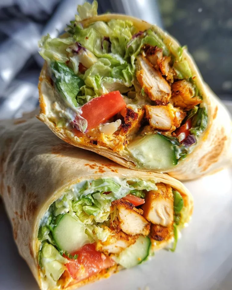 Hähnchen Wraps – Köstliches Hähnchenfleisch und frisches Gemüse