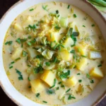 Käse-Lauch-Suppe mit Kartoffeln