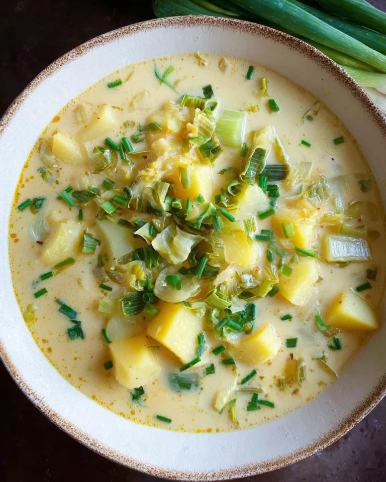 Käse-Lauch-Suppe mit Kartoffeln