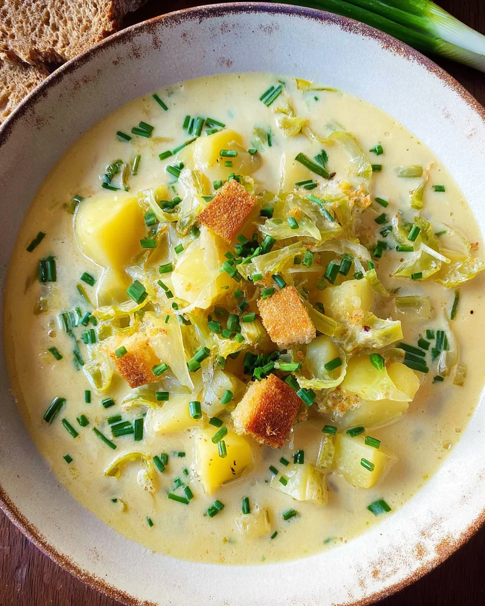 Käse-Lauch-Suppe