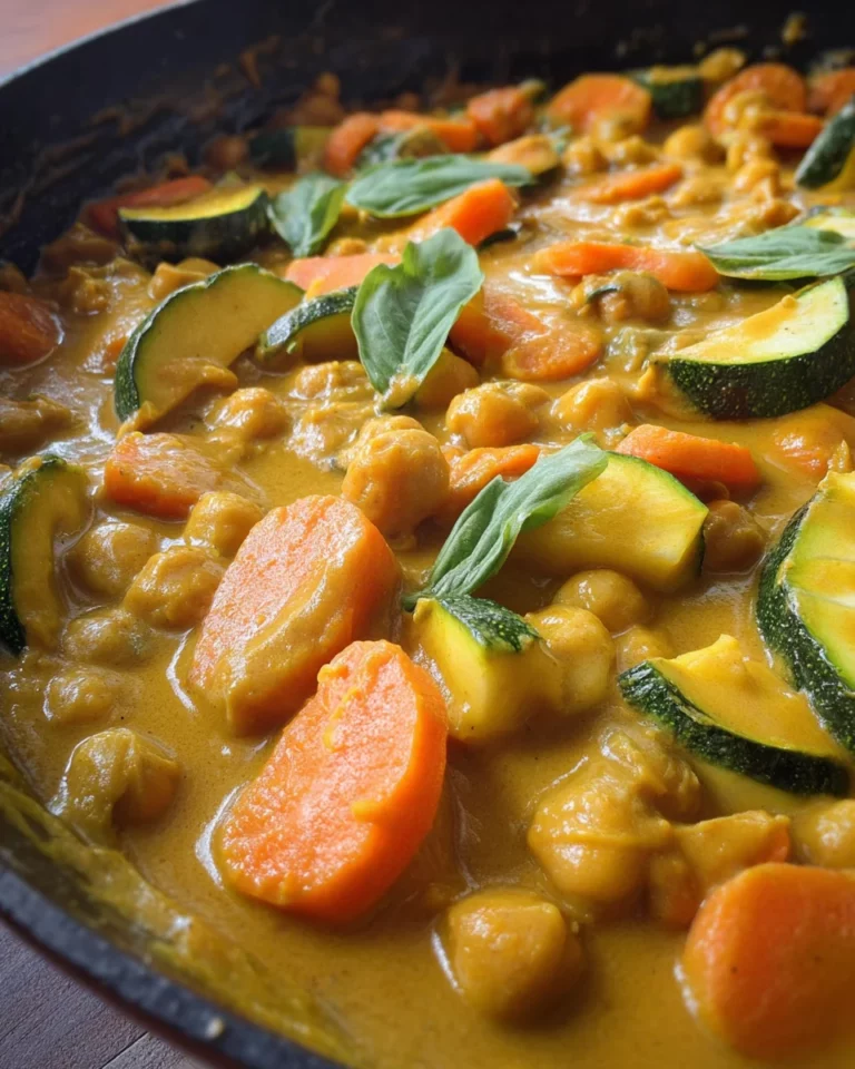 Kichererbsen-Curry mit Erdnuss-Sauce