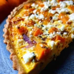Kürbis-Quiche mit Feta