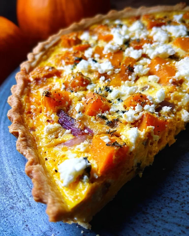 Kürbis-Quiche mit Feta