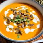 Kürbissuppe mit Kokosmilch und Ingwer