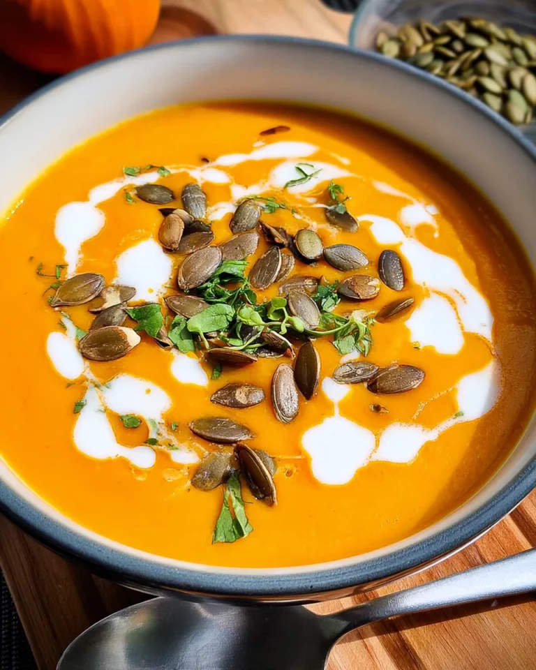 Kürbissuppe mit Kokosmilch und Ingwer