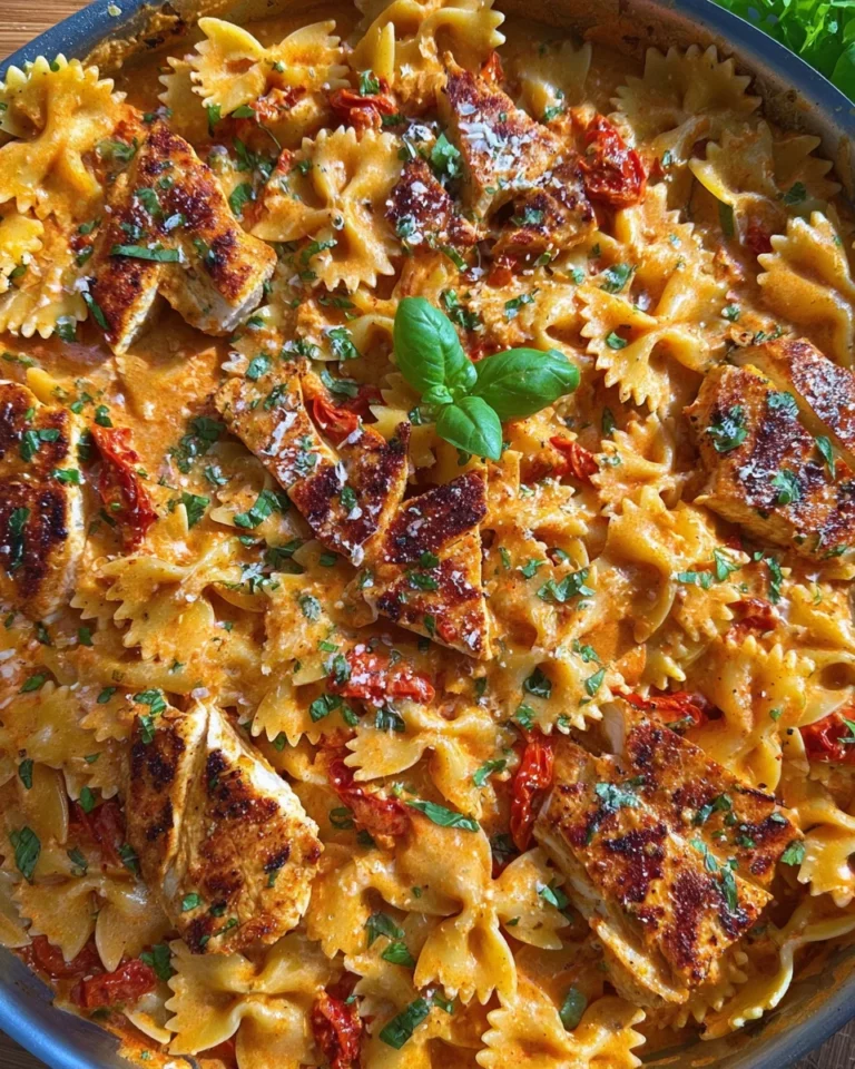 Marry Me Pastapfanne mit gebratenem Hähnchen