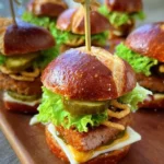 Mini Laugen Burger mit Leberkäse