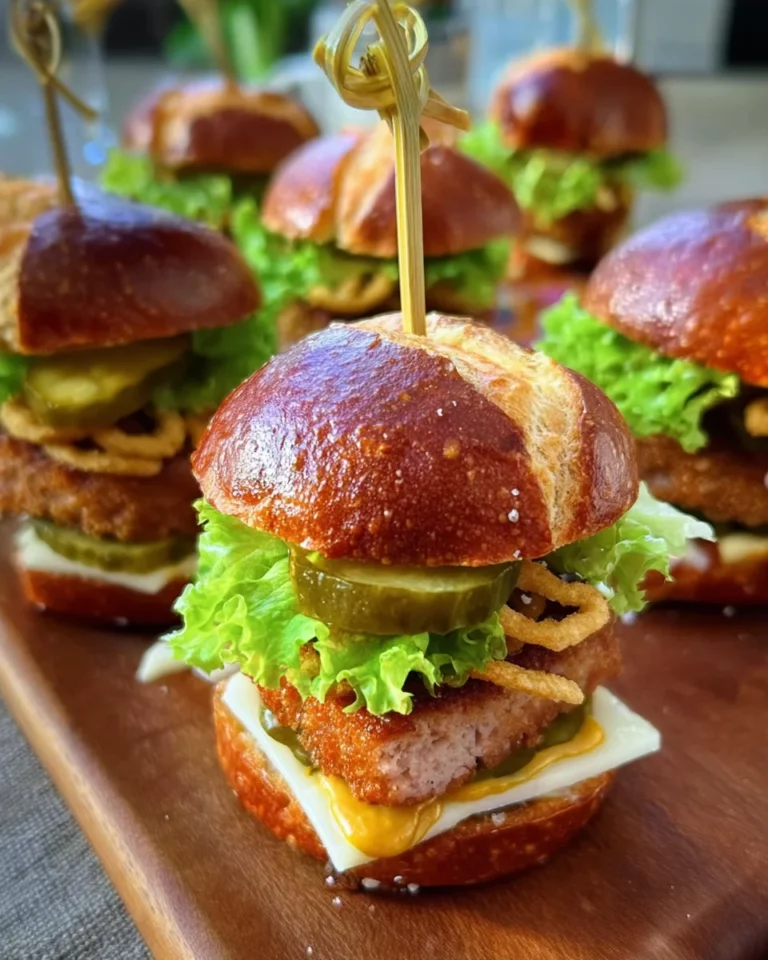 Mini Laugen Burger mit Leberkäse