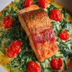 Ofenlachs mit Spinat - schnell & einfach