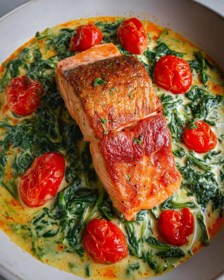 Ofenlachs mit Spinat - schnell & einfach