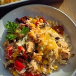 Ofenreis mit Hähnchen und Gemüse