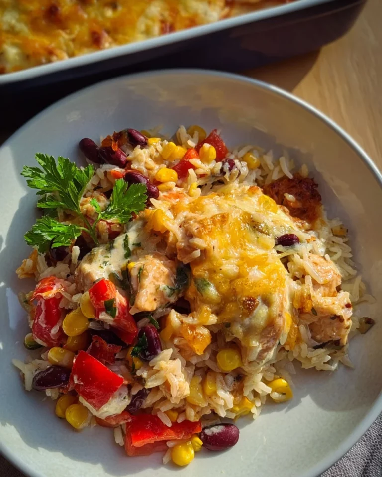 Ofenreis mit Hähnchen und Gemüse