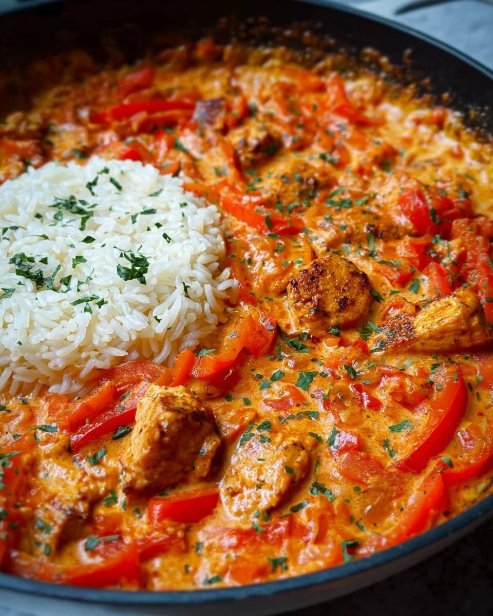 Paprika-Hähnchen-Pfanne