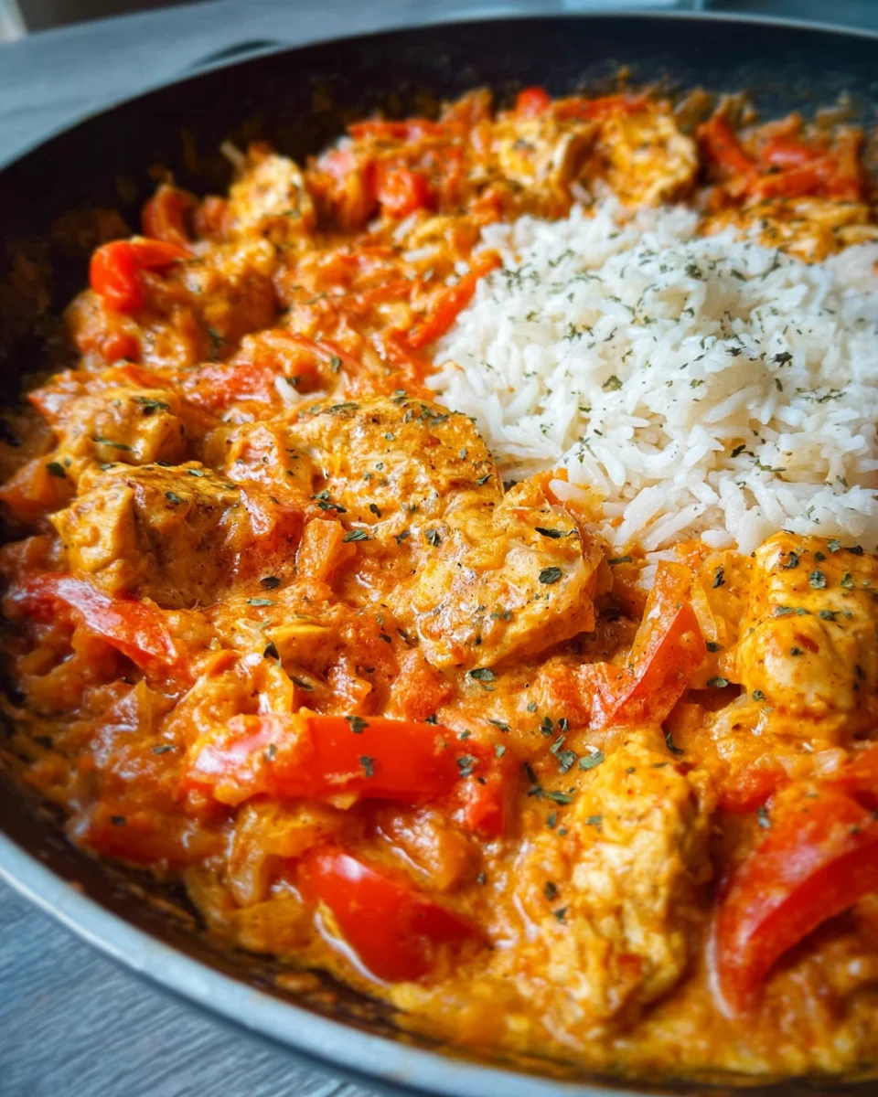 Paprika-Hähnchen-Pfanne