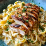 Pasta Chicken Alfredo (einfaches Rezept)