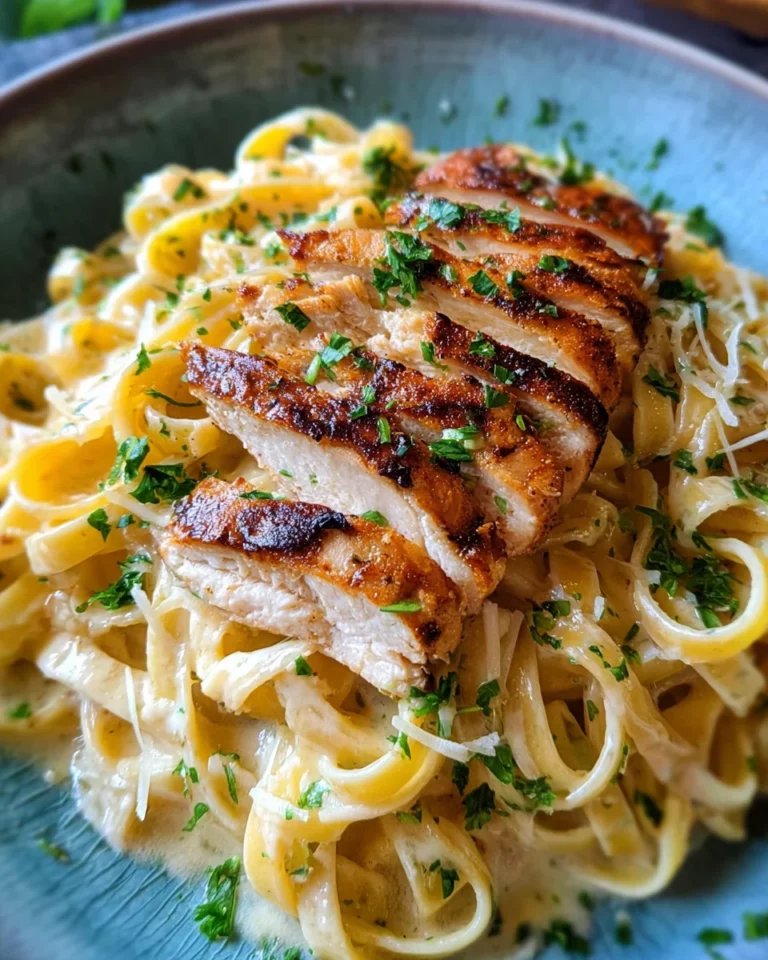 Pasta Chicken Alfredo (einfaches Rezept)