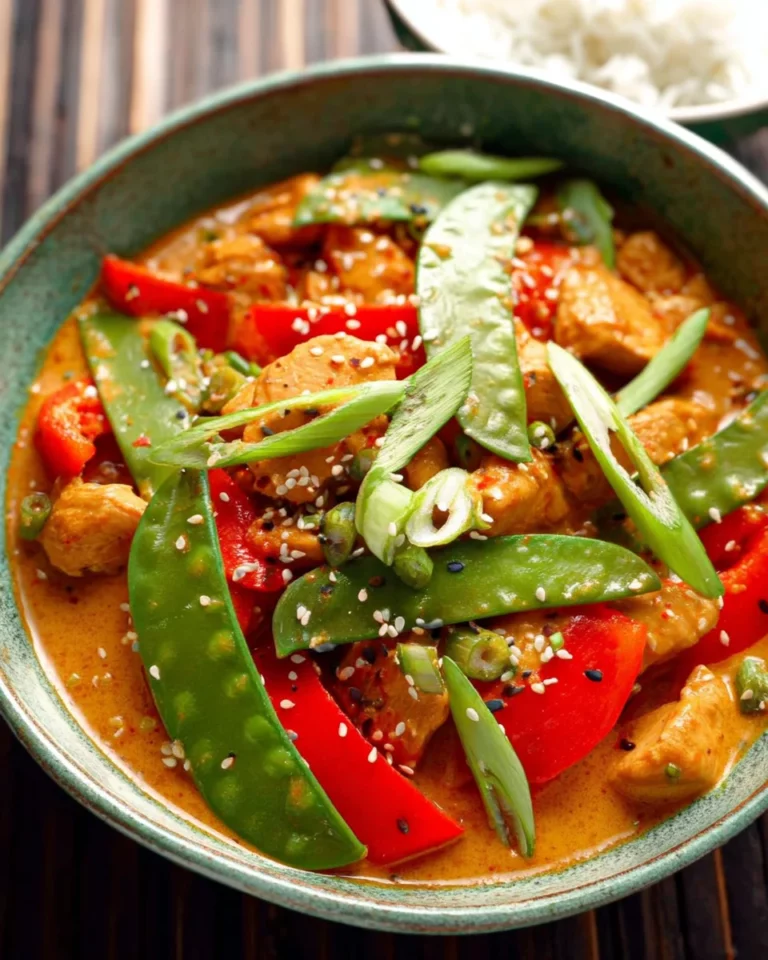 Rotes Thai Curry mit Hähnchen