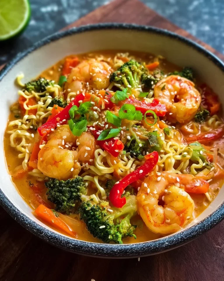 Schnelle Ramen mit Garnelen