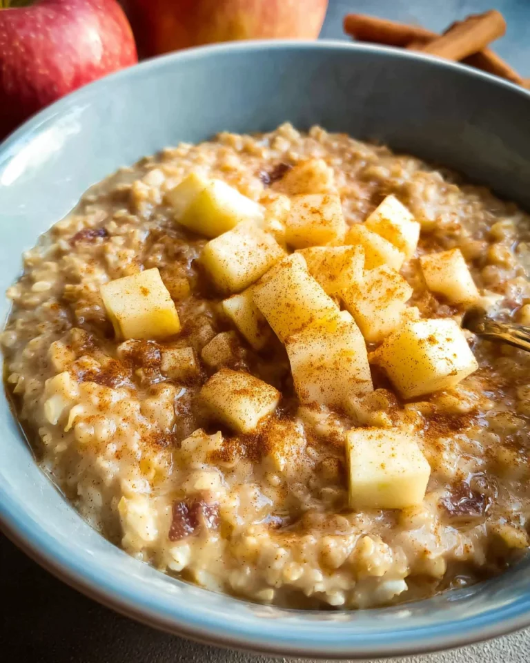 Schnelles und einfaches Apfelkuchen-Porridge