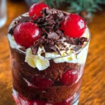 Schwarzwälder cherry juice Dessert im Glas