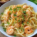 Sommerpasta mit Zitronensauce und Garnelen