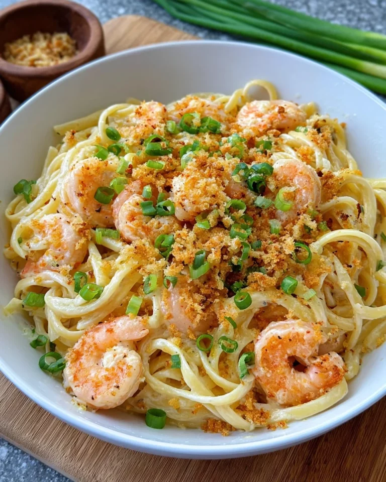 Sommerpasta mit Zitronensauce und Garnelen