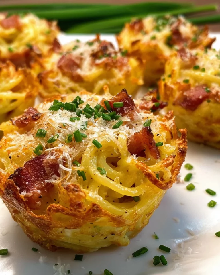 Spaghetti Carbonara Muffins