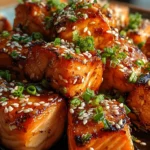 Süße und pikante Honig-Knoblauch-Lachshäppchen