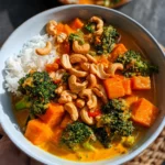 Süßkartoffel Curry mit Brokkoli