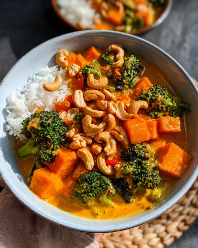Süßkartoffel Curry mit Brokkoli