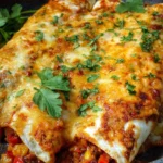 Überbackene Enchiladas mit Hackfleisch