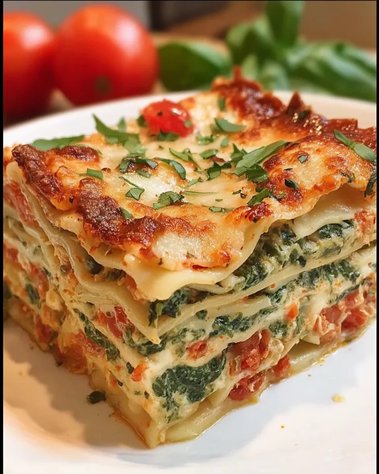 Vegetarische Lasagne mit Spinat und Ricotta