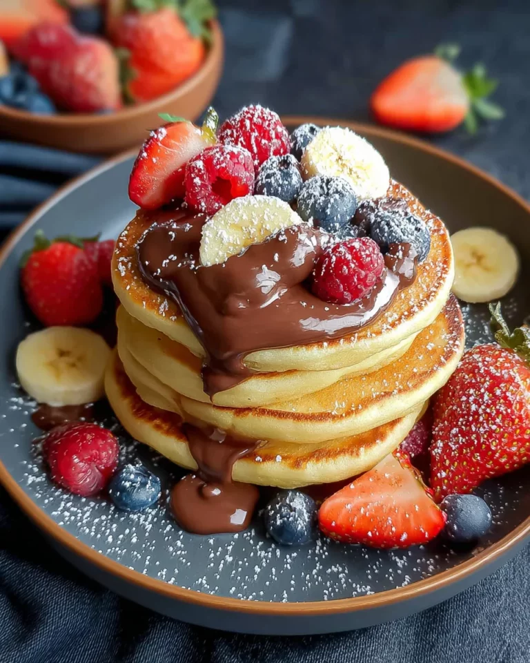 Vergiss schlimme Fluffige Pancakes: 4 Zutaten für Glück!