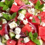 Wassermelonen-Feta-Salat mit Minze