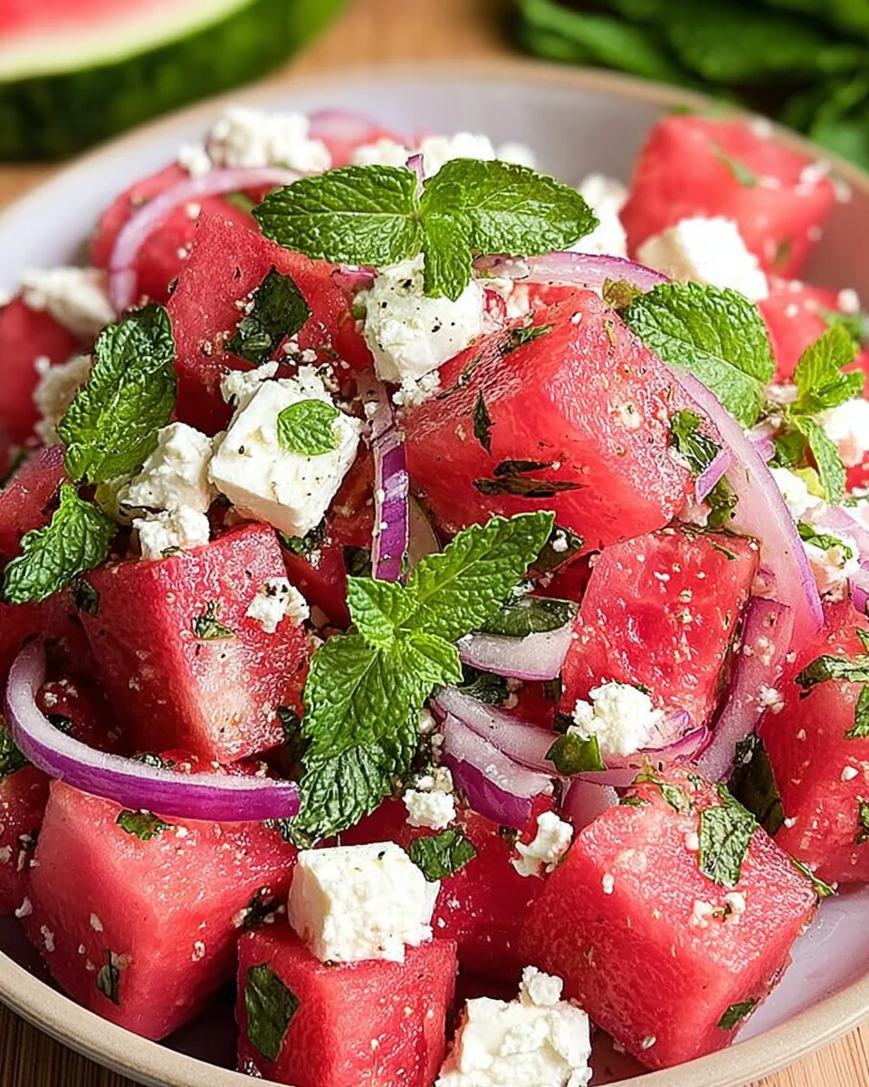Wassermelonen-Feta-Salat
