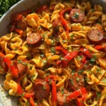Würzige One-Pot Pasta mit Krakauer und Paprika
