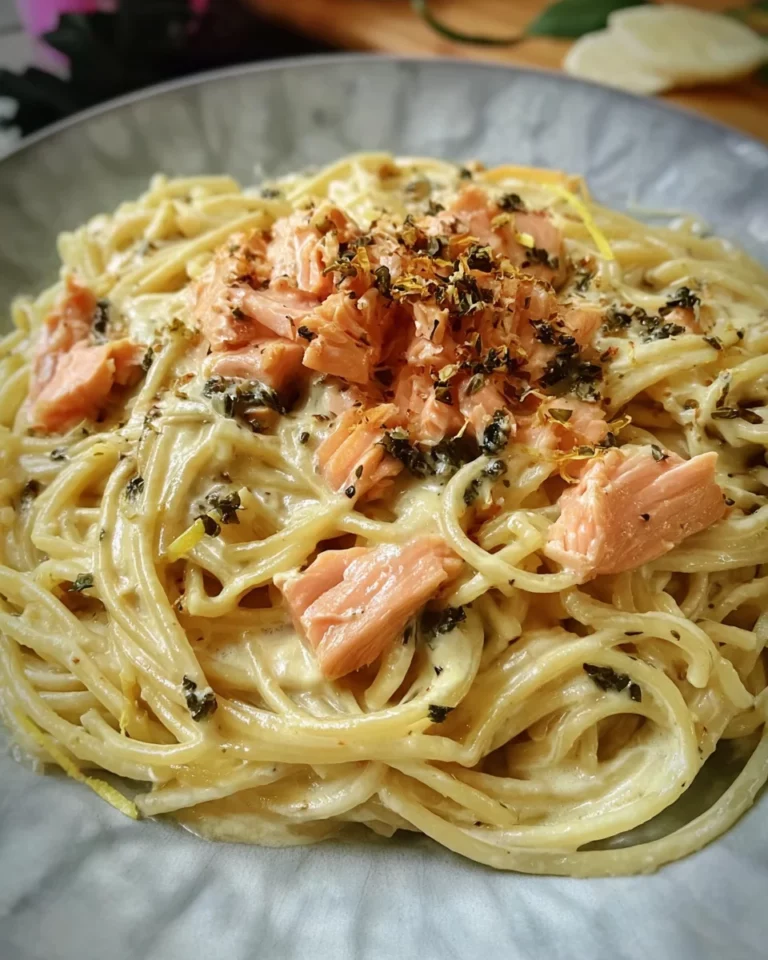 Zitronen Lachs Pasta